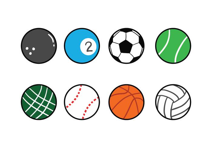 Conjunto de iconos de bolas vector