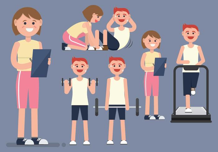 Personal Trainer Fitness Woman Vector Personal Trainer Fitness Woman Vector