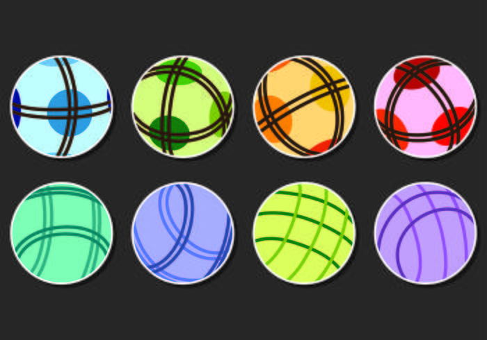 Set Of Bocce Ball Vectors