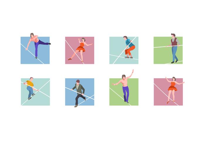 Libre Tightrope Vector Set