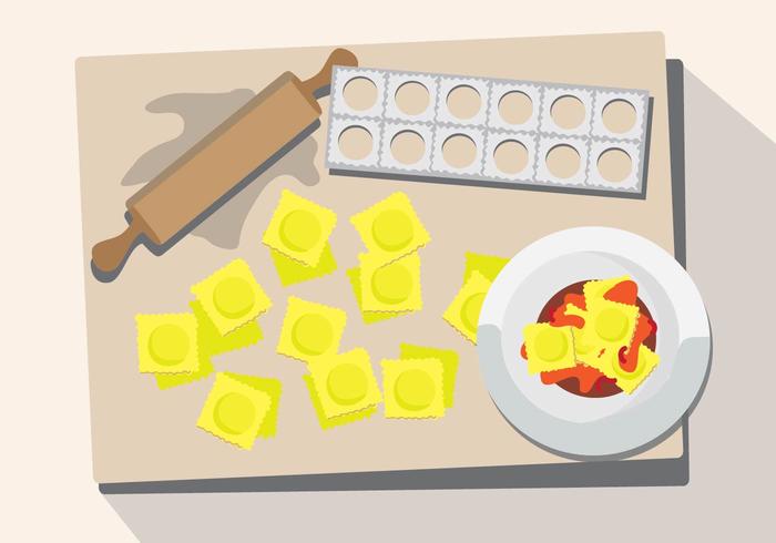 Ravioli Pasta Vector Ravioli Pasta Vector