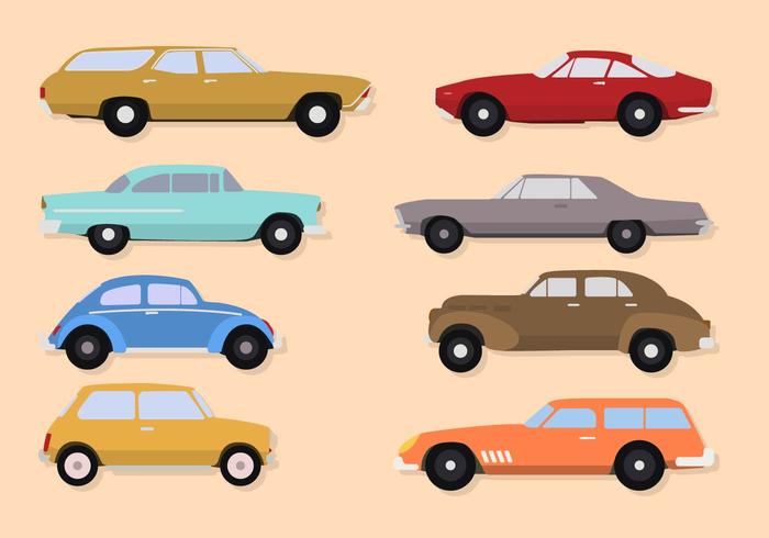 Flat Classic Car Vectors