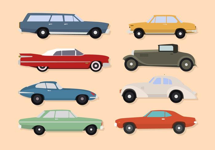 Flat Classic Car Vectors