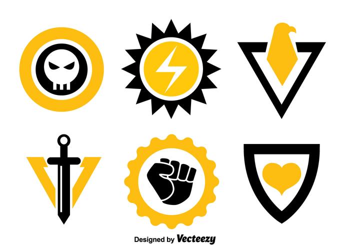 Super Hero Symbol Collection Vector