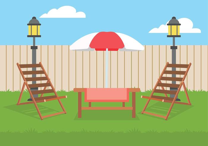 Lawn Chair Backyard Free Vector