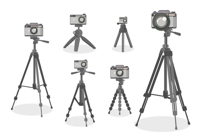 Camera Tripod Vector Flat Design style