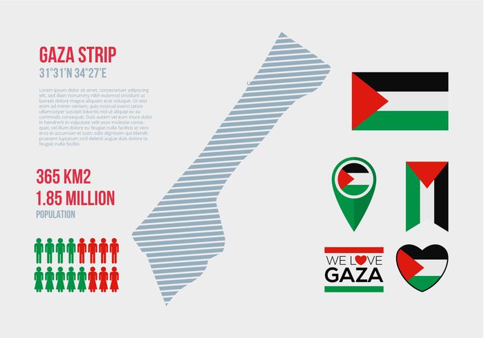 Free Gaza Strip Vector Infographic