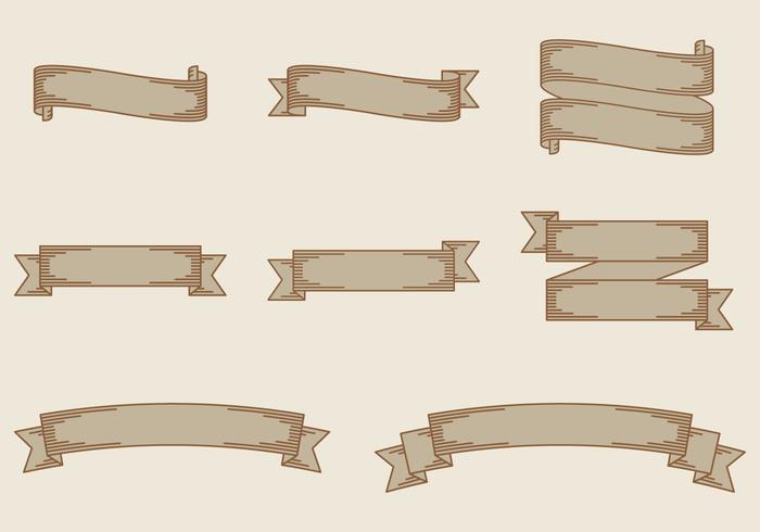 Vintage Ribbons Set vector