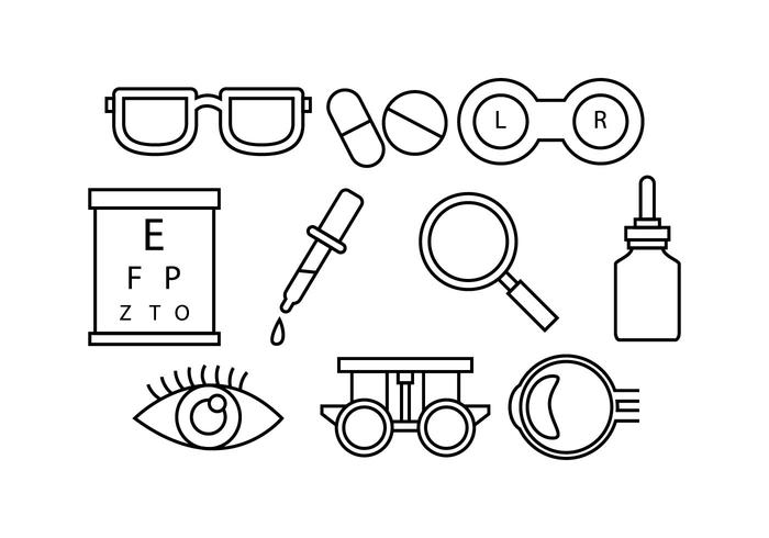 Free Eye Doctor Line Icon Vector