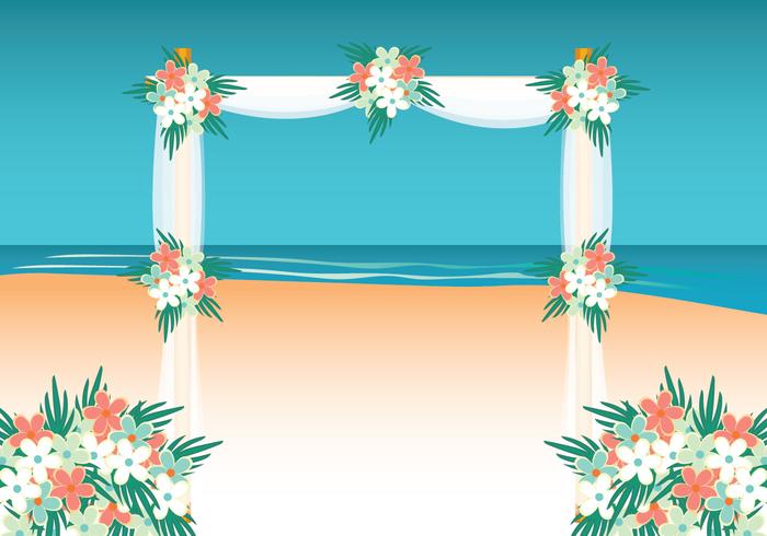 Beach Wedding Background vector