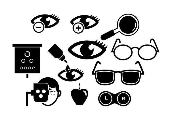 Free Eye Doctor Silhouette Icon Vector