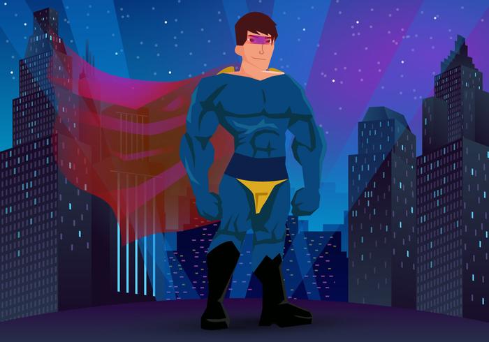 Super Heros en la ciudad vector