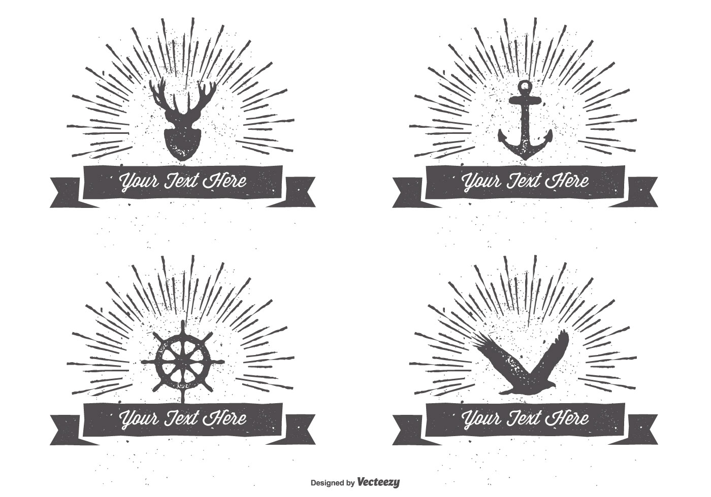 retro style clipart collection
