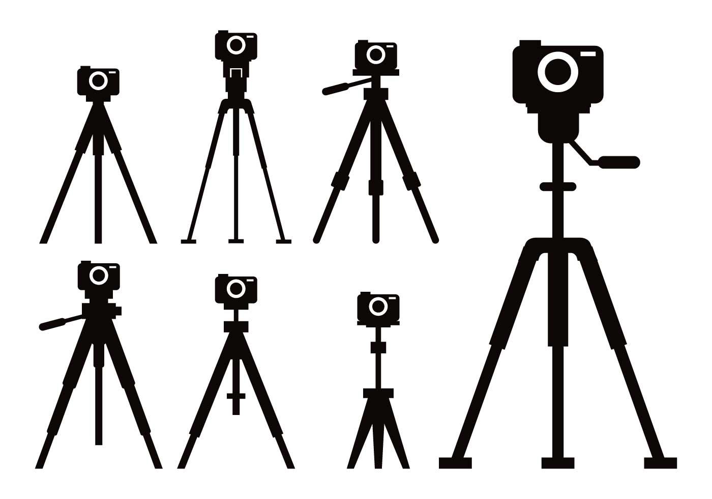 Camera tripod icon vector set 153929 Vector Art at Vecteezy