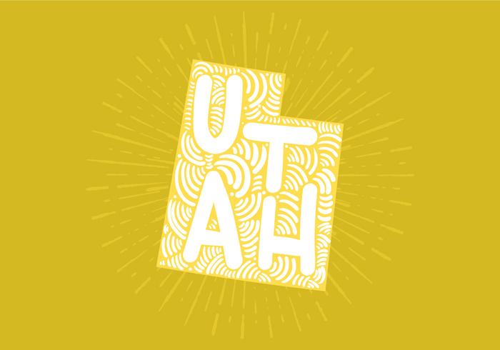 Utah state lettering vector