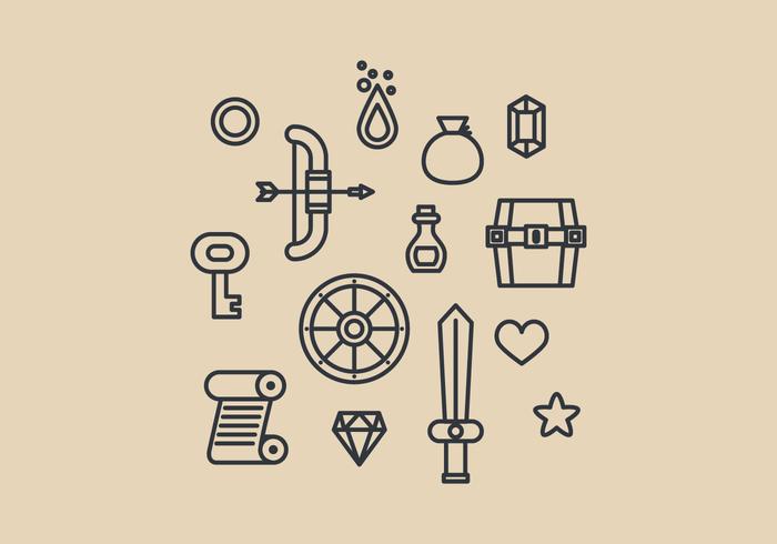 Weapons And Stuff For RPG vector
