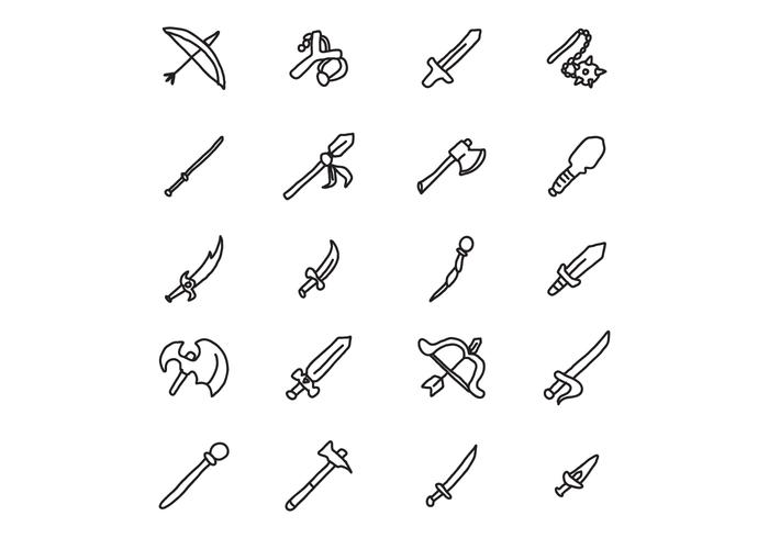 Doodled Weapons vector