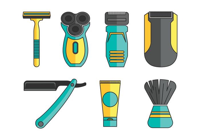 Shaver conjunto de iconos vectoriales vector