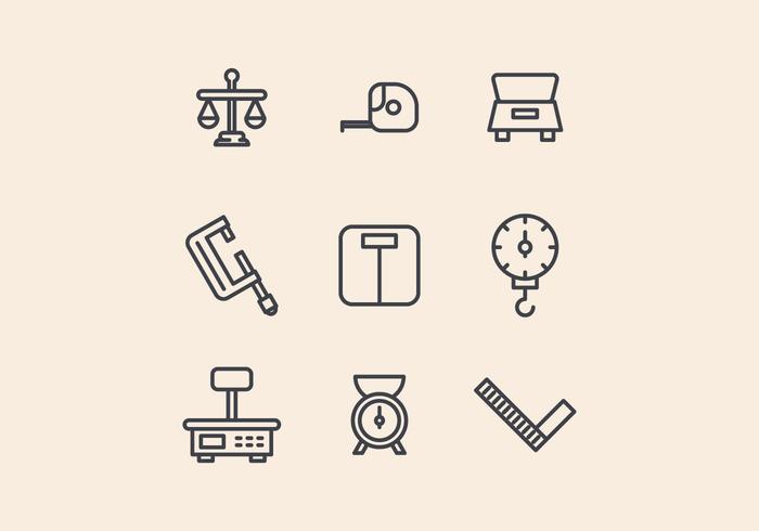 Set Of Measurement And Weight Stuff vector