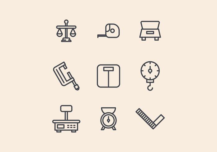 Set Of Measurement And Weight Stuff vector