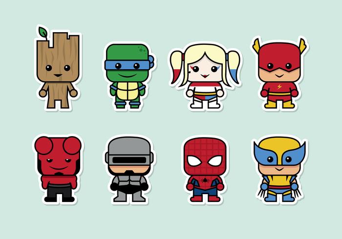 Vector de Super Heroes