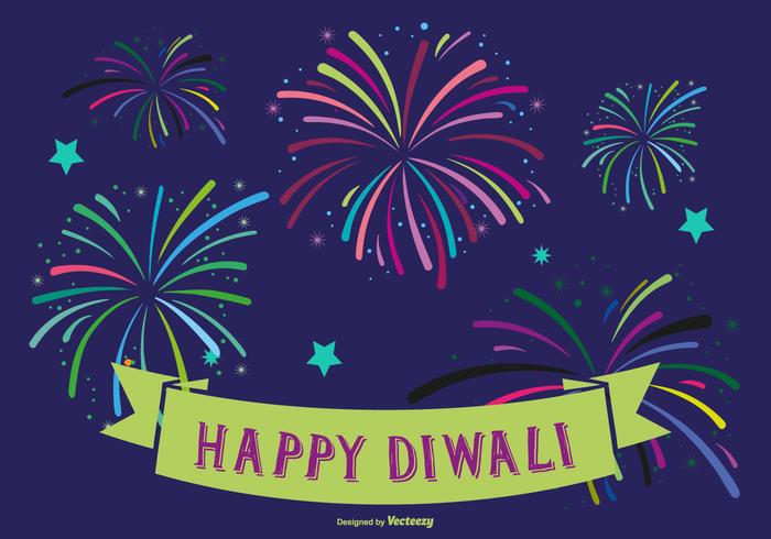 Colorido feliz Diwali ilustración vector