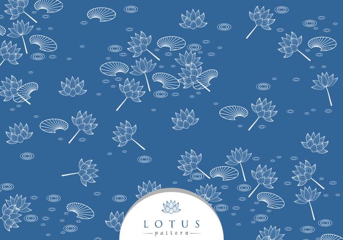 Outline Lotus Disty Pattern Free Vector