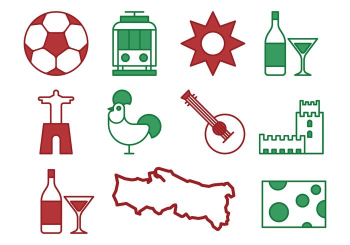 Portugal Iconos vector