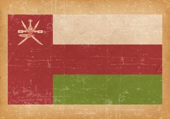 Grunge Flag of Oman vector