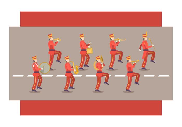 Free Marching Band Vector Illustration
