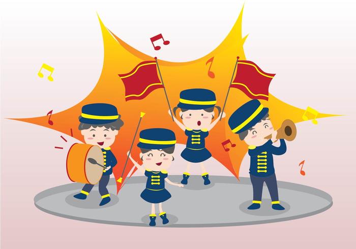 Marching Band For Kids vector