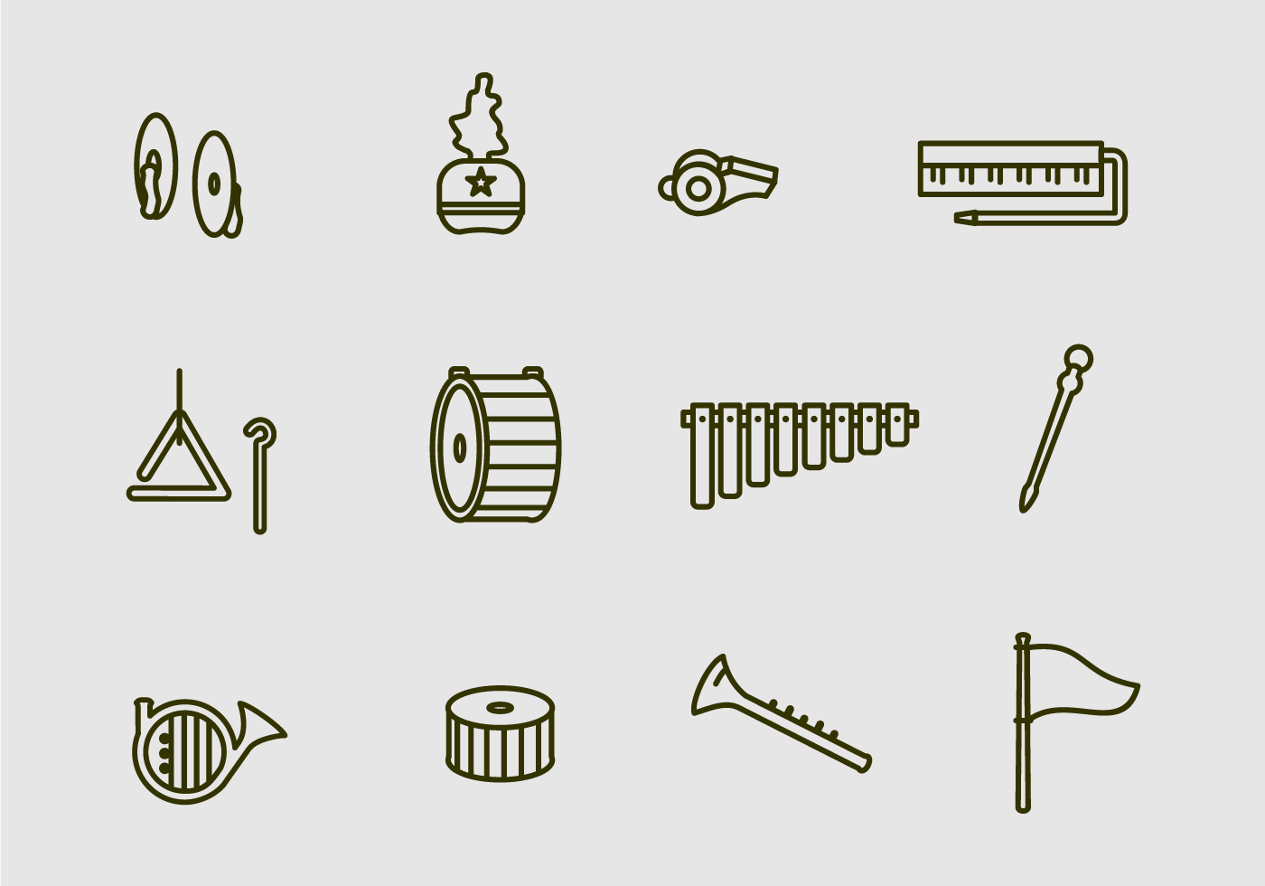 Marching Band Equipment 154051 Vector Art at Vecteezy