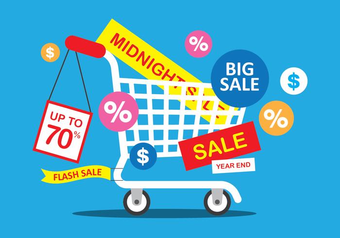 Supermarket Cart vector