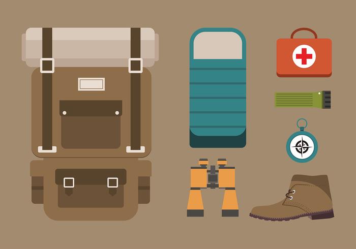 Hiking Equipment Free Vector