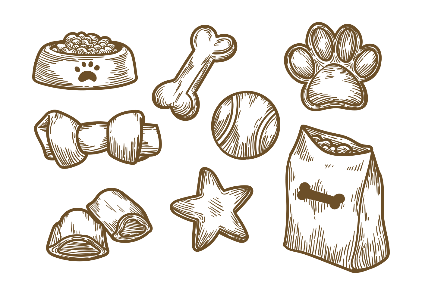 Dog Biscuit Icons Vector 154145 Vector Art at Vecteezy