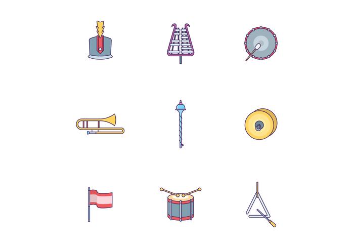 Marching Band Icons vector