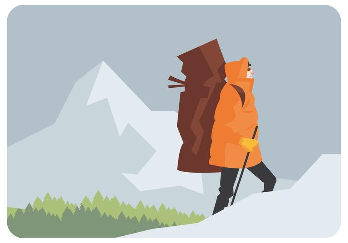 Alpinist Illustration Vector