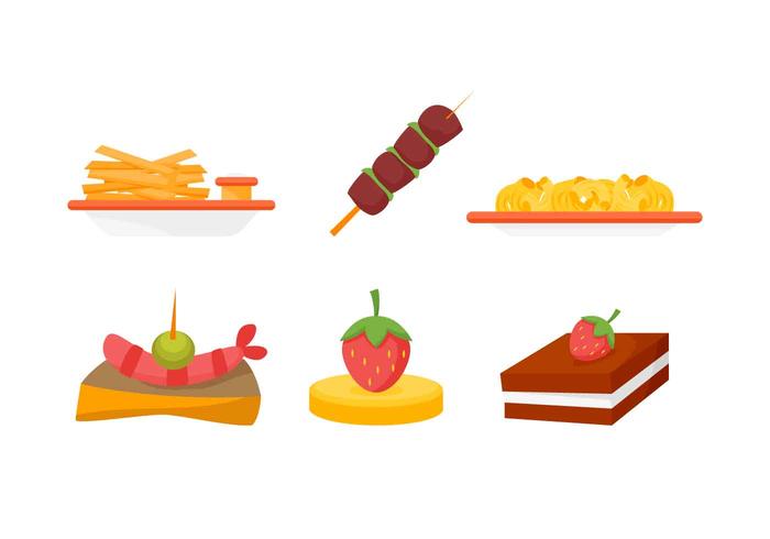 Free Outstanding Appetizers Vectors