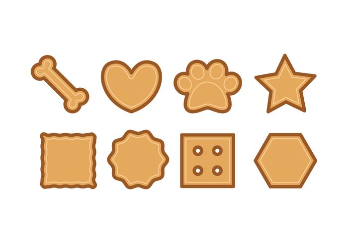 Dog Biscuit Icons vector
