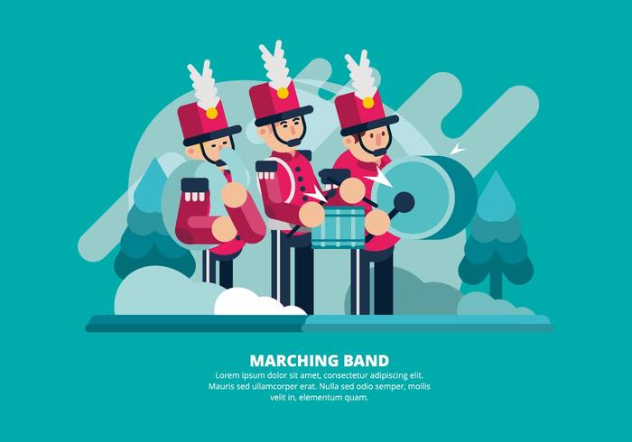 Ilustración de la banda de marcha vector