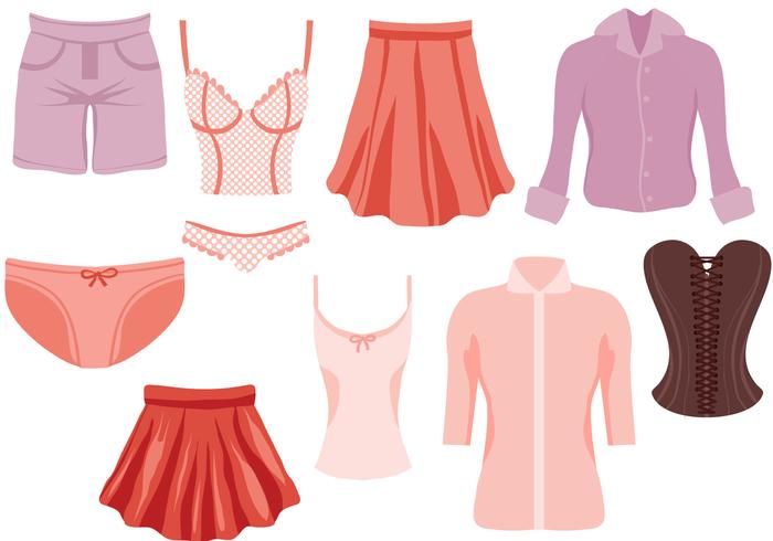 Free Woman's Clothes Vectors Free Woman's Clothes Vectors