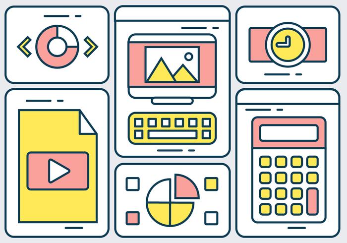 Free Linear Digital Data Vector Elements