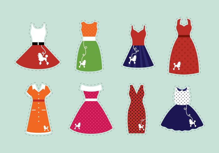 Vintage Poodle Skirt Vector