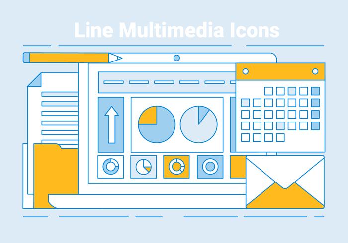 Elementos Linear Office Tools gratuitos vector