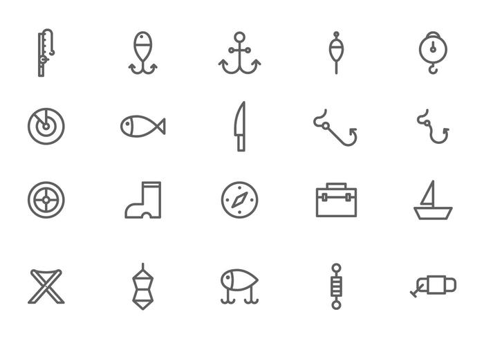 Fishing Element Vectors Fishing Element Vectors