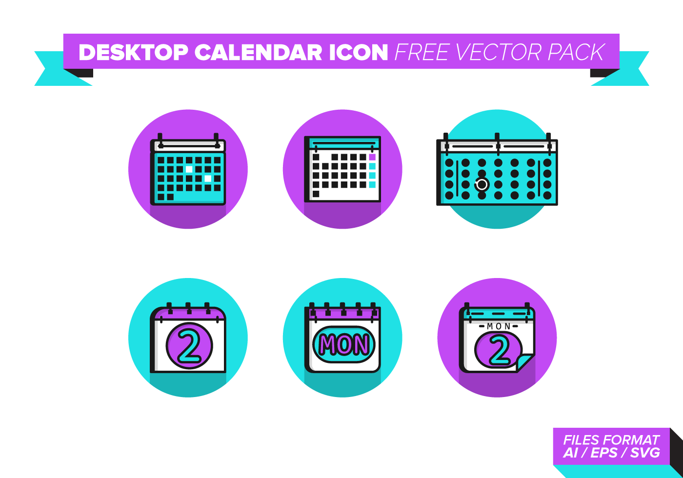 Desktop Calendar Icon Vector Pack 154309 Vector Art at Vecteezy