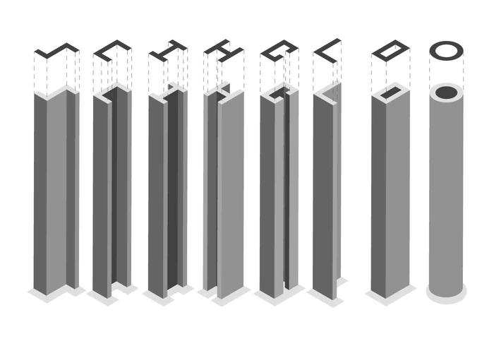 Vectores Únicos Únicos De La Viga De la Construcción De la Viga