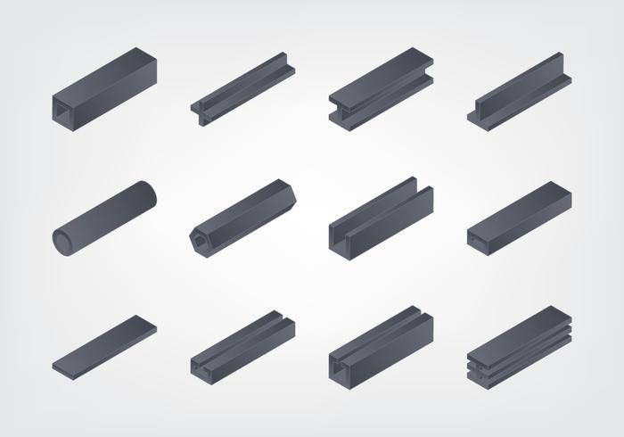 Isometric girder Collection vector