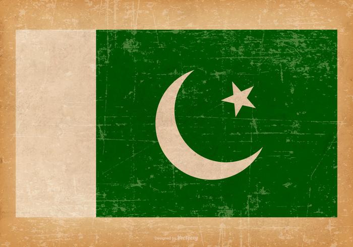 Grunge Bandera de Pakistán vector