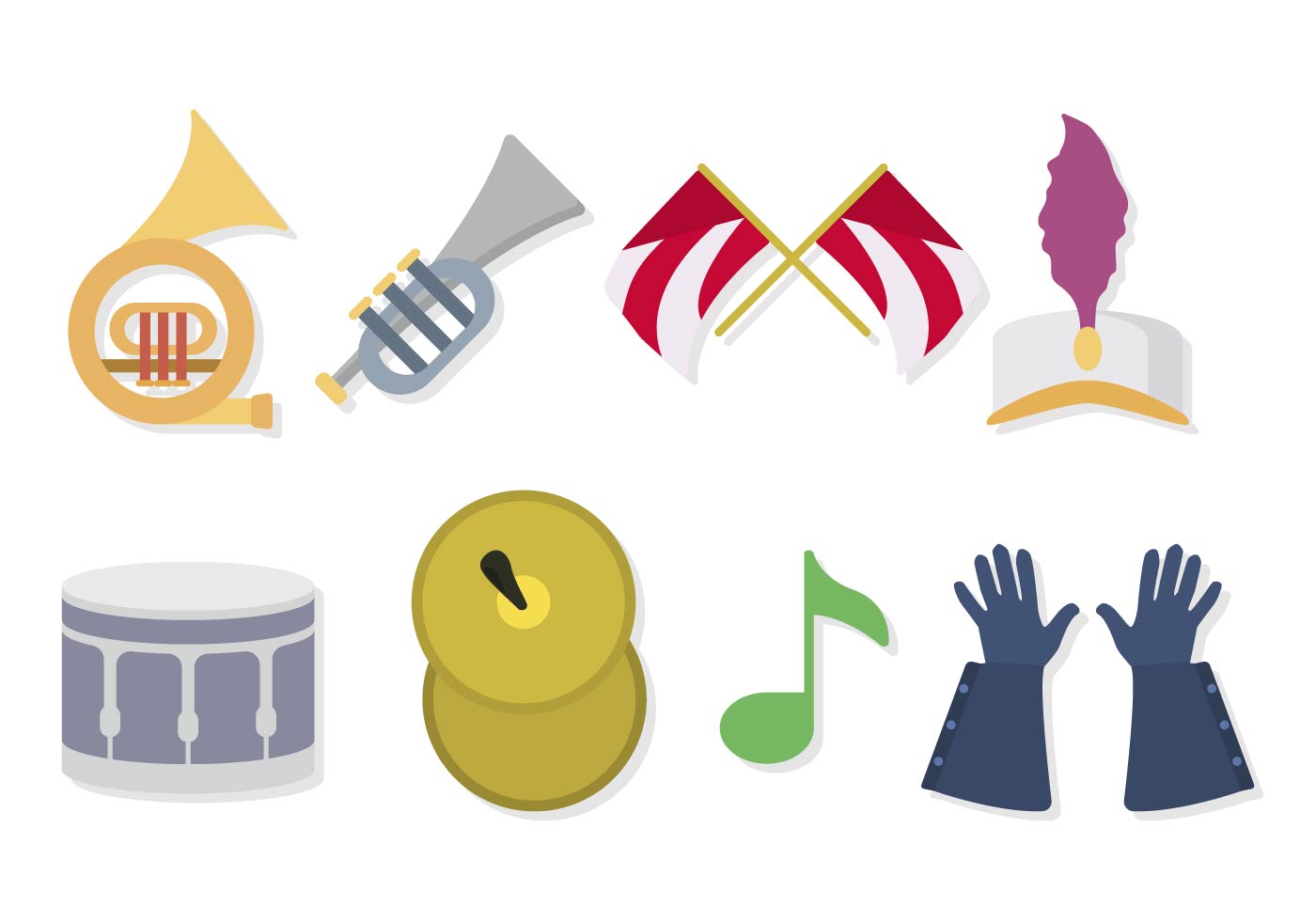 Flat Marching Band Vectors 154384 Vector Art at Vecteezy